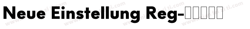 Neue Einstellung Reg字体转换
